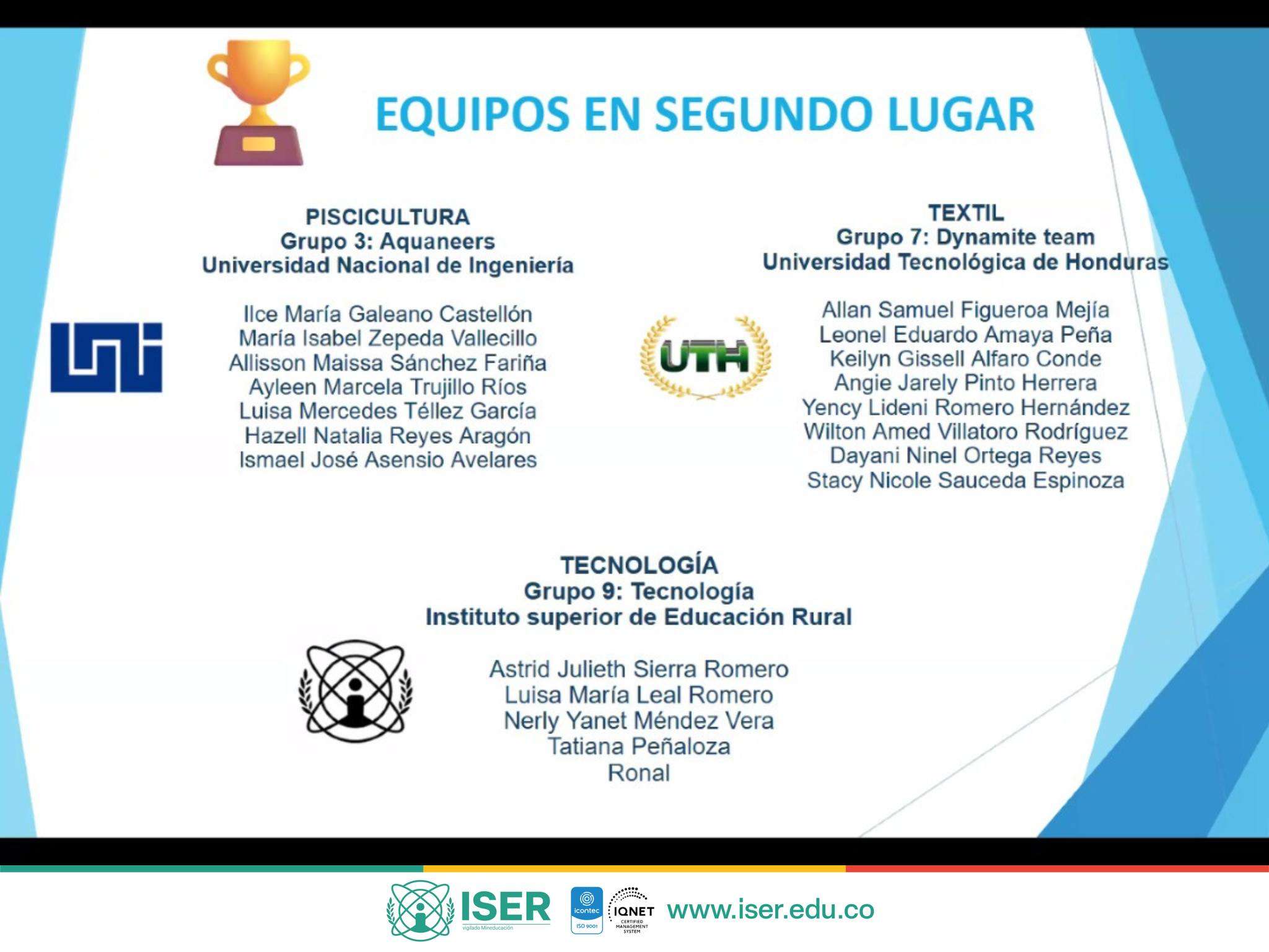 Iser Obtiene Segundo Lugar Internacional En Innovación Y Emprendimiento