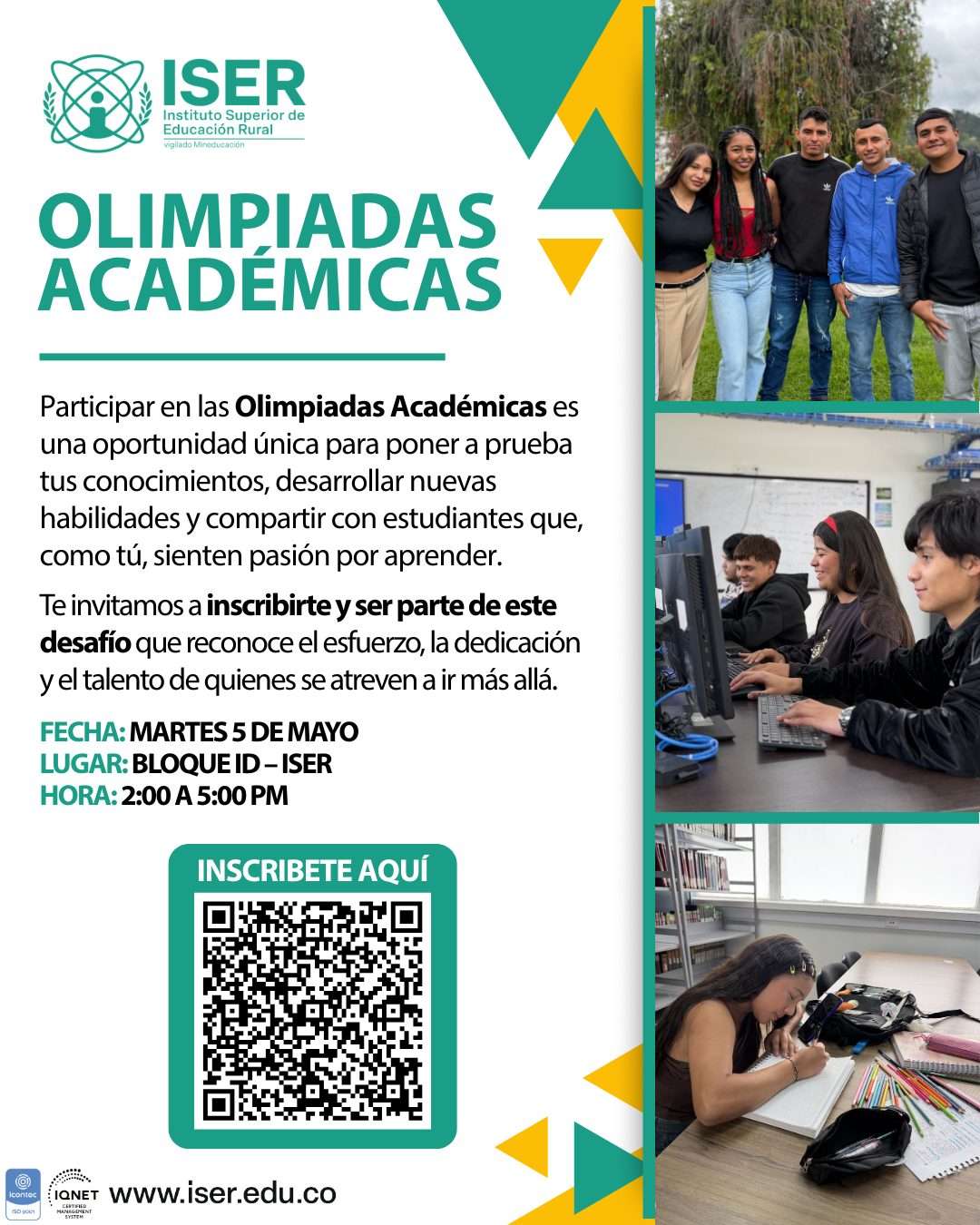 ¡Demuestra Todo Tu Talento En Las Olimpiadas Académicas Iser!