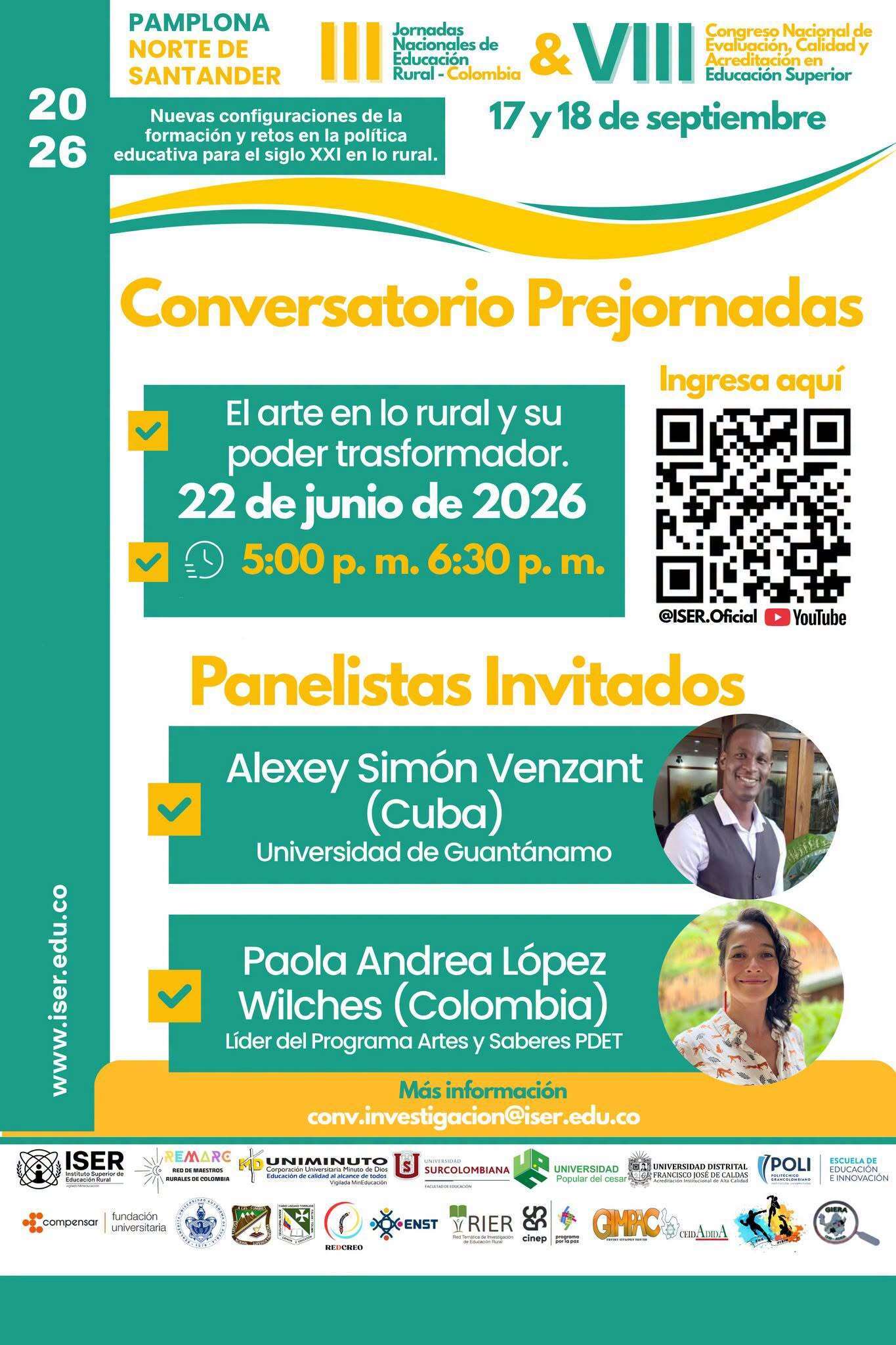 ISER | Conversatorio Prejornadas Conversatorio Prejornadas