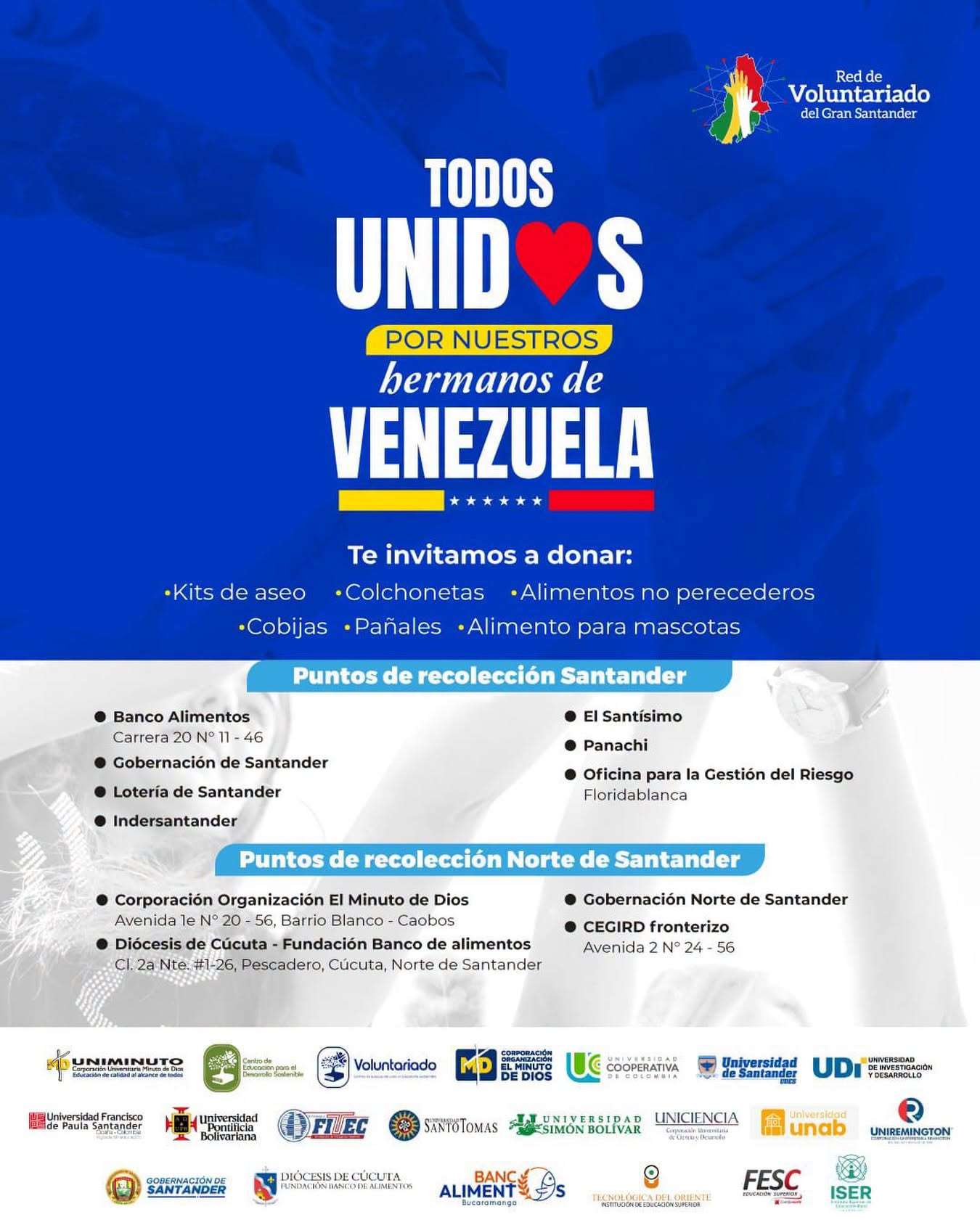 Todos unidos por nuestros hermanos de Venezuela
