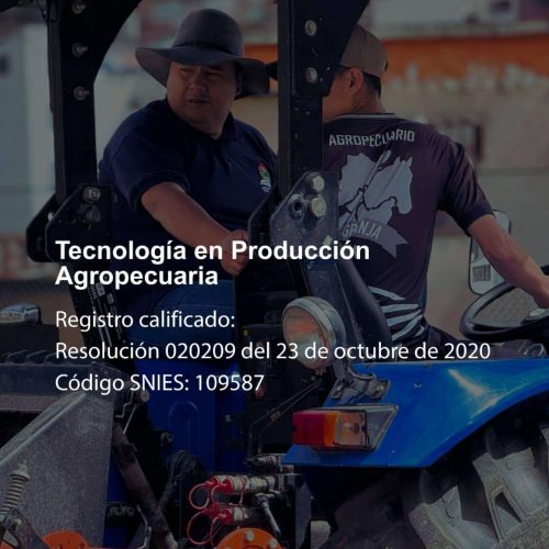 Tecnología En Producción Agropecuaria